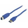 CAVO USB VALUELINE VLCP61100L20 USB 3.0 A MASCHIO - USB 3.0 B MASCHIO TONDO 2.00 m BLU